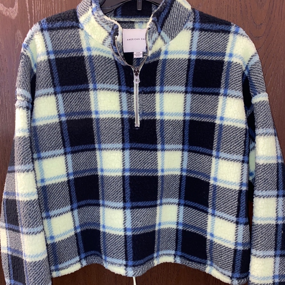 American Eagle Sherpa 1/4 Zip Up Sweater